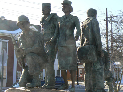 WWII Veterans Memorial in Milford, Connecticut
