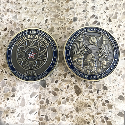 Tour of Honor challenge coins