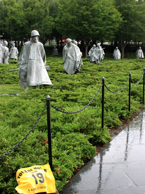 The Korean War Veterans Memorial in Washington, DC