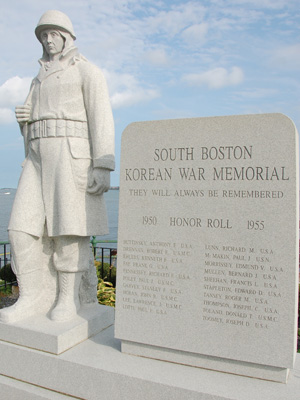 Korean War Memorial on Castle Island in South Boston, Massachusetts