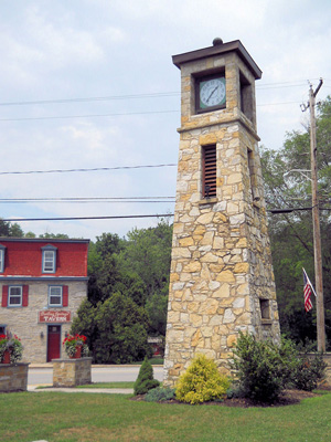 Cumberland County Veterans Memorial Clock Tower in Boiling Springs, Pennsylvania