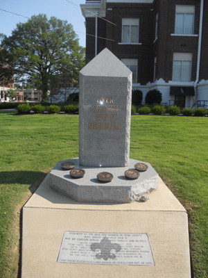 World War II Memorial in Dyersburg, Tennessee