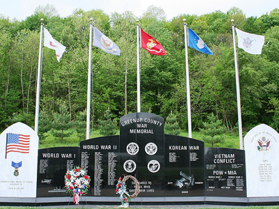 Greenup County War Memorial in Wurtland, Kentucky
