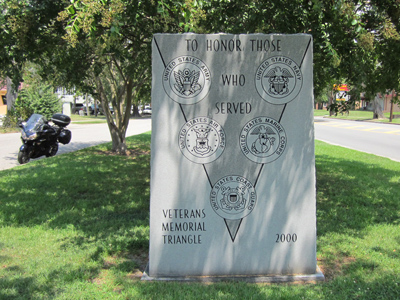 Veterans Memorial Triangle in Marion, South Carolina