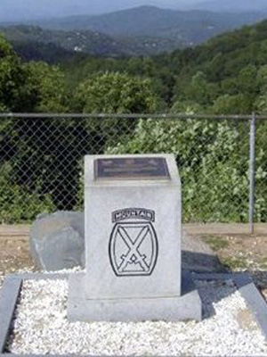10th Mountain Division Ski Troops Memorial in Gatlinburg, Tennessee