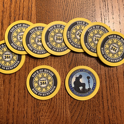 Tour of Honor custom poker chips